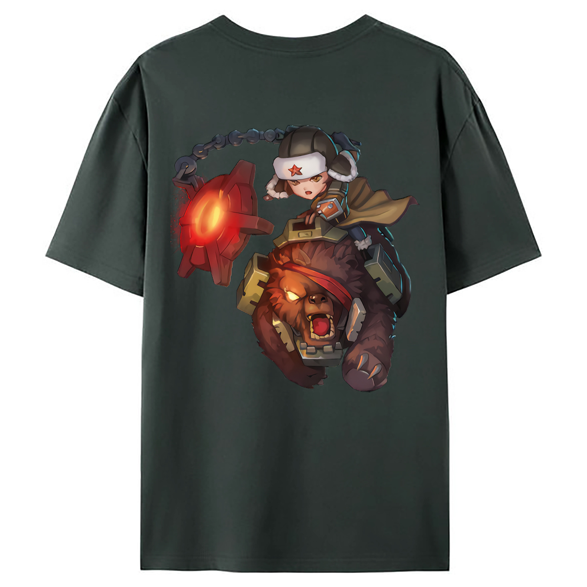 （画像用） リーグ・オブ・レジェンド League of Legends LOL 綿100％ メンズ半袖Tシャツ（バックプリント） 通気性